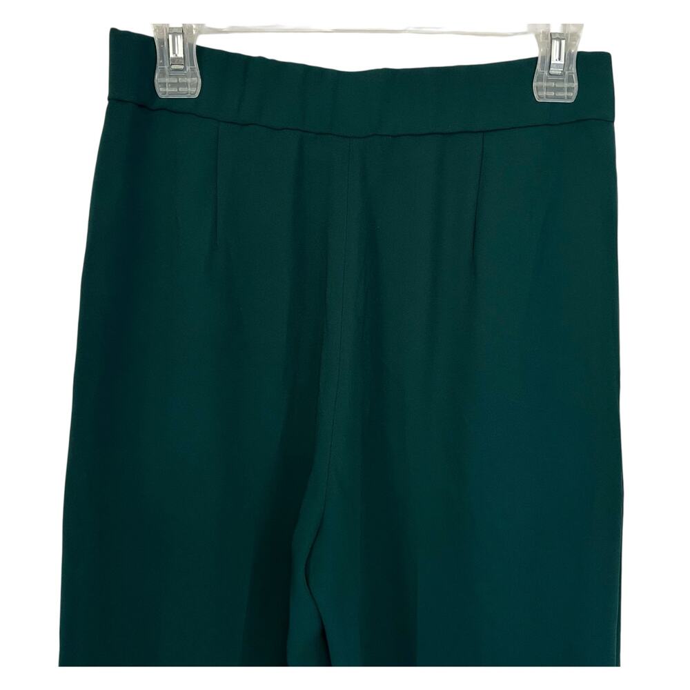 J. Crew Wide Leg Pleated Pant in Matte Crepe Emerald Green H2815 Size 2 - Picture 8 of 12
